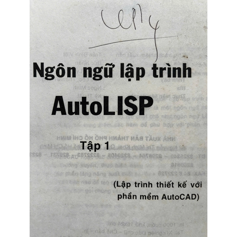 NGÔN NGỮ LẬP TRÌNH AUTOLISP(Full bộ 2 tập) 501455