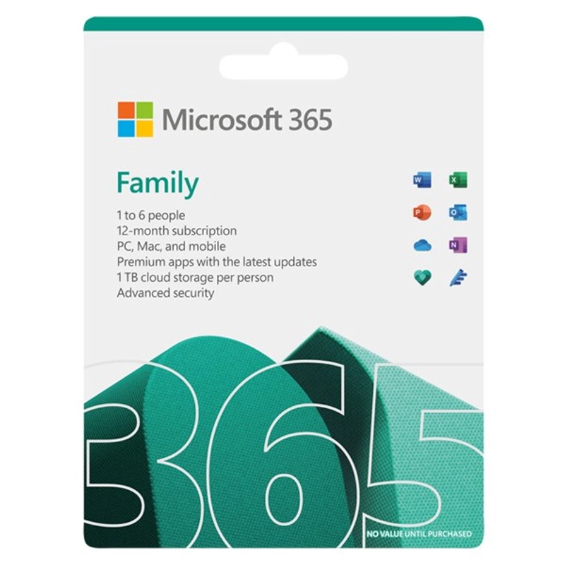 Phần mềm Microsoft 365 Family | 6 Users | 1TB/User | 365 ngày – Hàng chính hãng 202804