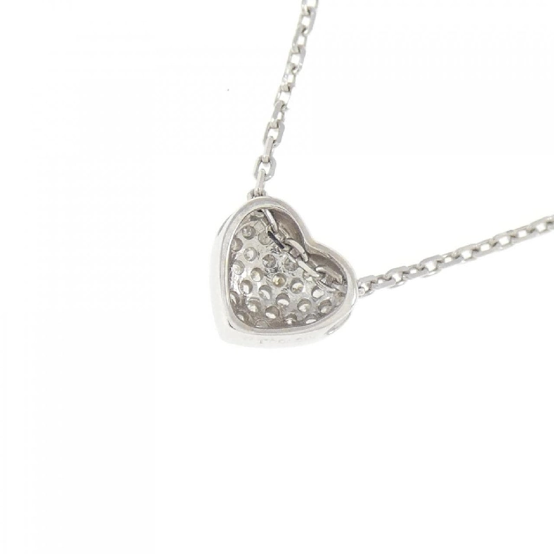 K18WG Dây chuyền kim cương hình trái tim Pavé 0.10CT - Hàng hiệu Chính hãng 861984