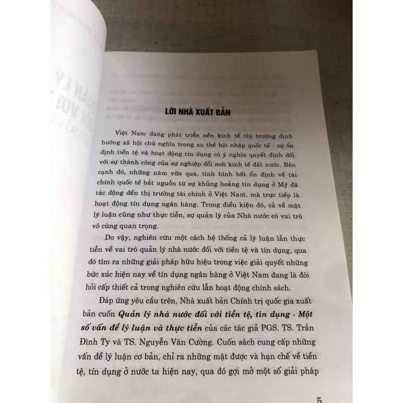 Quản lý Nhà nước đối với tiền tệ, tín dụng 782751