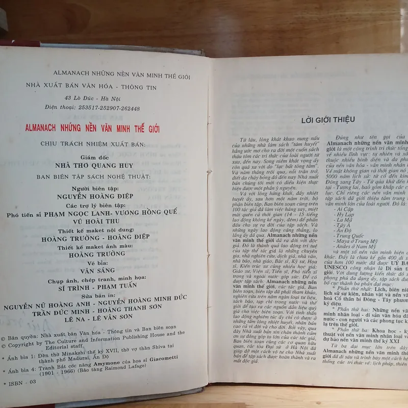 ALMANACH - NHỮNG NỀN VĂN MINH THẾ GIỚI (XB 1996) 544895