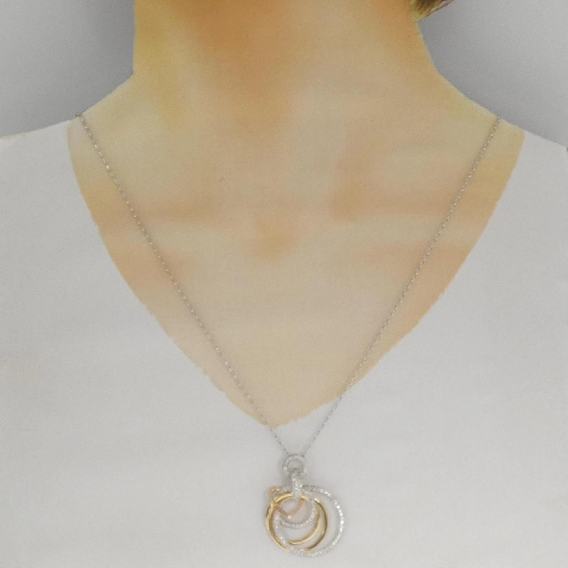 Dây chuyền kim cương ba màu K18 - Hàng hiệu Authentic 846908