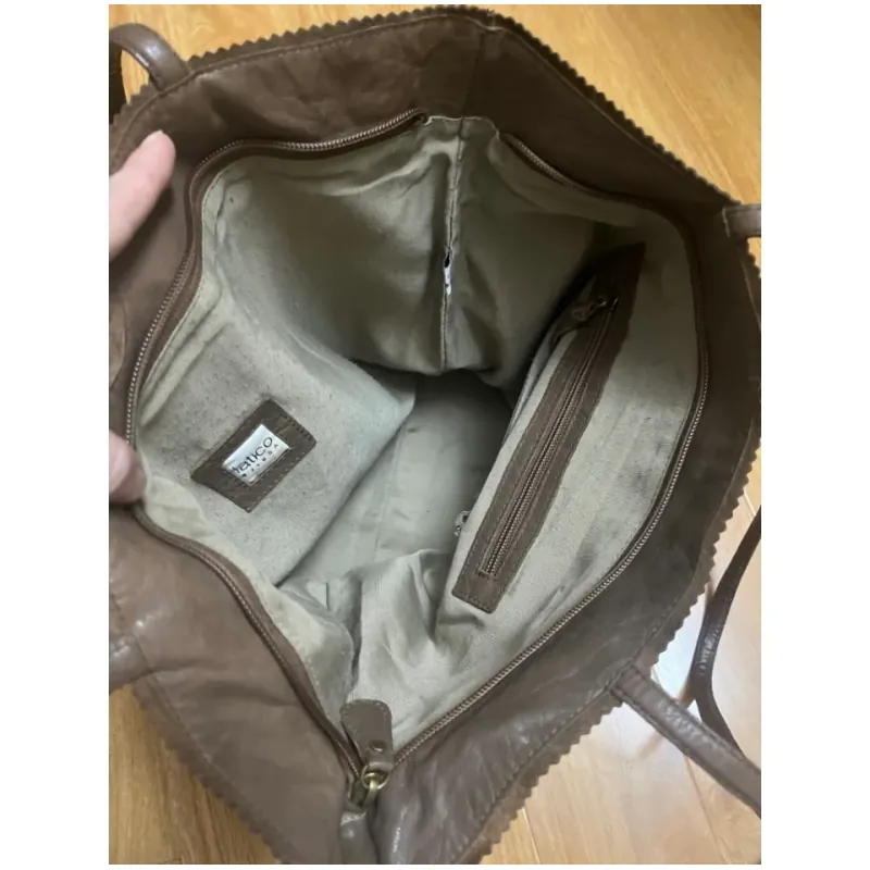 Túi tote nữ sz 34/42*38*11 da thật 2hand 925726