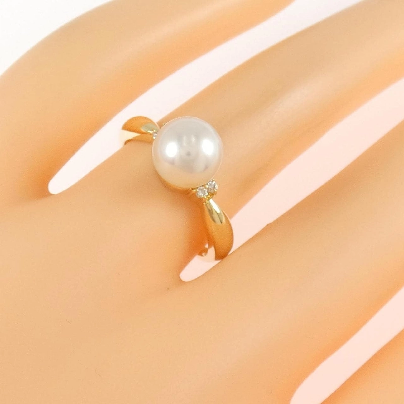 Nhẫn ngọc trai Akoya K18YG 7.6mm 668480