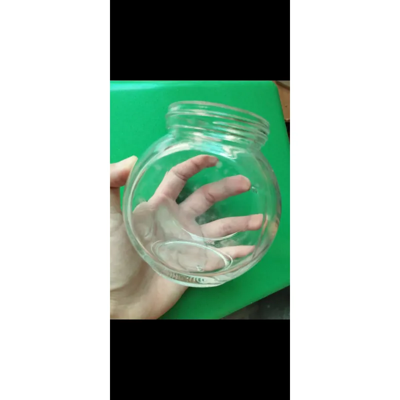 Hũ thủy tinh tròn trong suốt chất liệu thủy tinh cỡ trung 737087