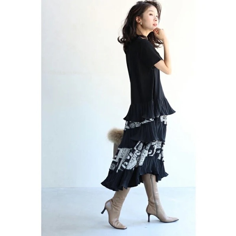 Váy maxi phối hoa văn. Size M- mới 98% 191133