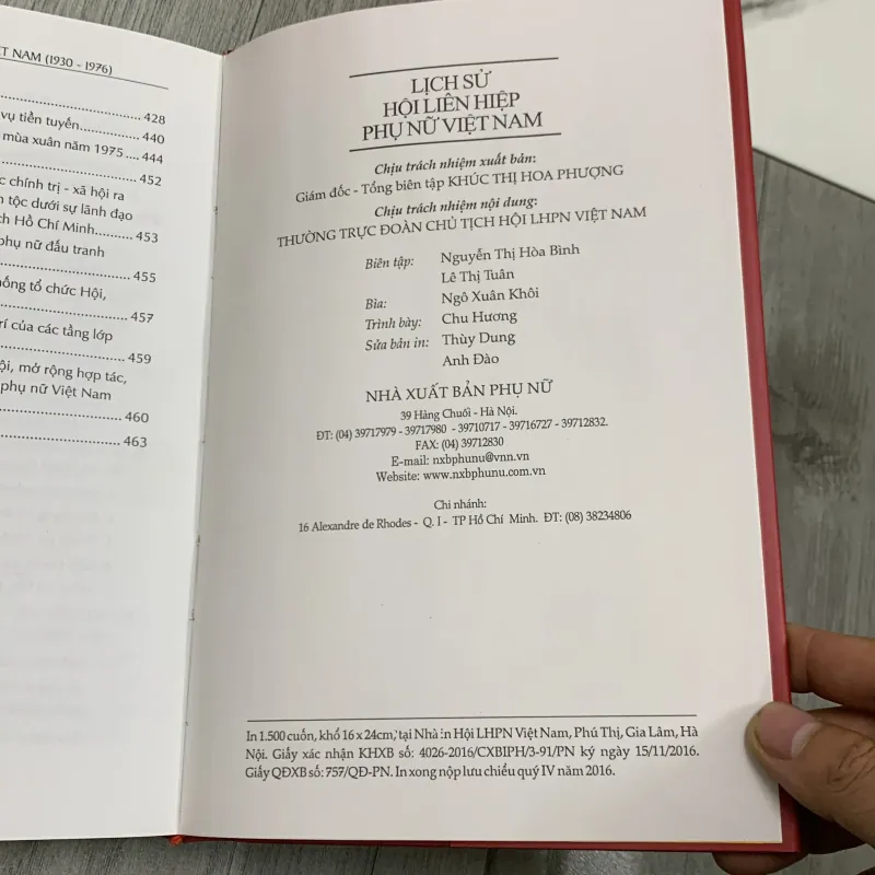 Biên niên lịch sử hội liên hiệp phụ nữ việt nam 1930 - 2012. 4a4 757014