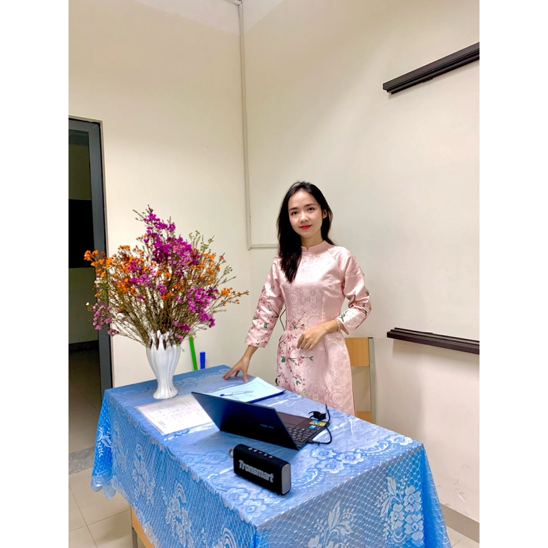 Áo dài hồng 446619