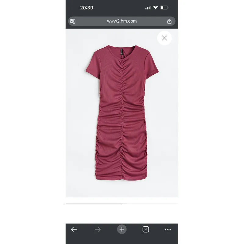 Đầm body nhún H&M mua ở store VN, size S, hồng ruốc 1026483