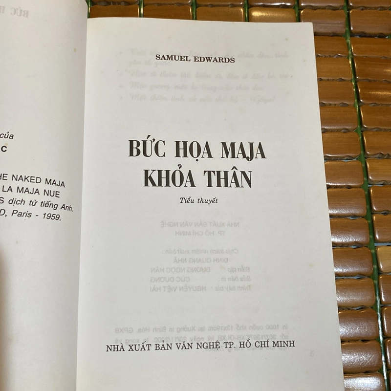 BỨC HỌA MAJA KHỎA THÂN, SAMUEL EDWARDS, XUẤT BẢN NĂM 2001 477439