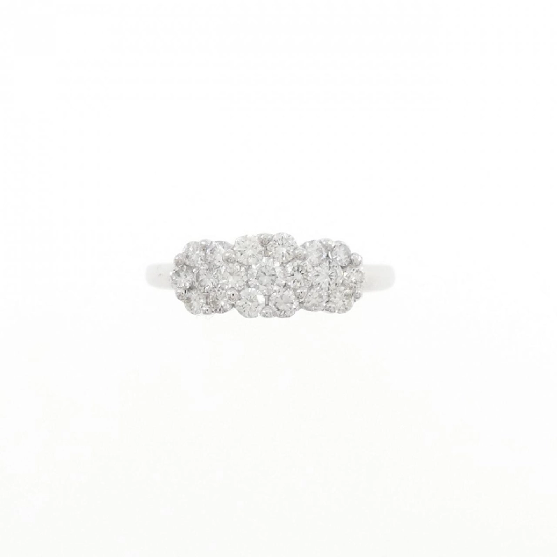 Nhẫn kim cương hoa K18WG 0.50CT 669694