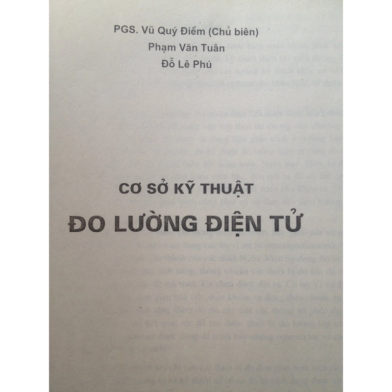 CƠ SỞ KỸ THUẬT ĐO LƯỜNG ĐIỆN TỬ 482460