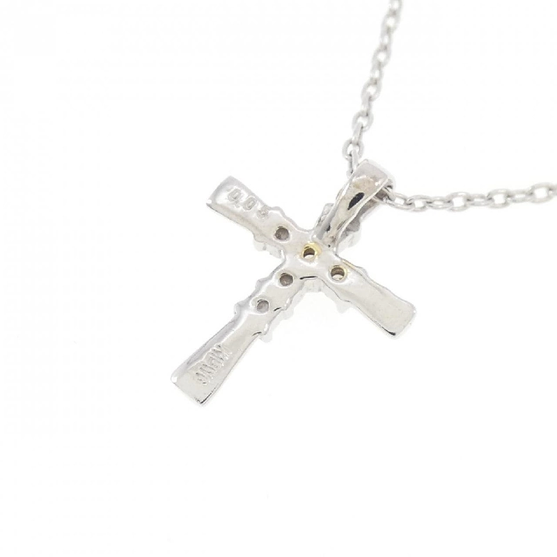 K18WG Dây chuyền kim cương chéo 0.05CT - Hàng hiệu Chính hãng 857079