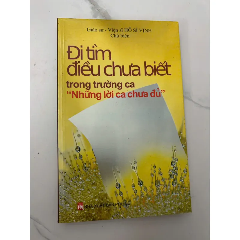 Đi Tìm Điều Chưa Biết trong trường ca "Những Lời Ca Chưa Đủ" 658379