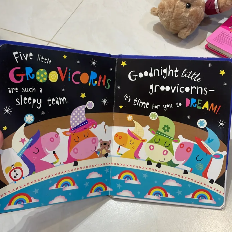 NGOẠI VĂN tiếng anh trẻ em : Goodnight little Groovicorns - sách đẹp bìa cứng  1027556