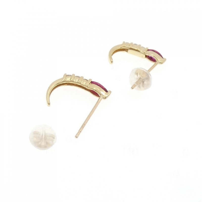 K18YG Bông tai Ruby - Hàng hiệu Chính hãng 868480