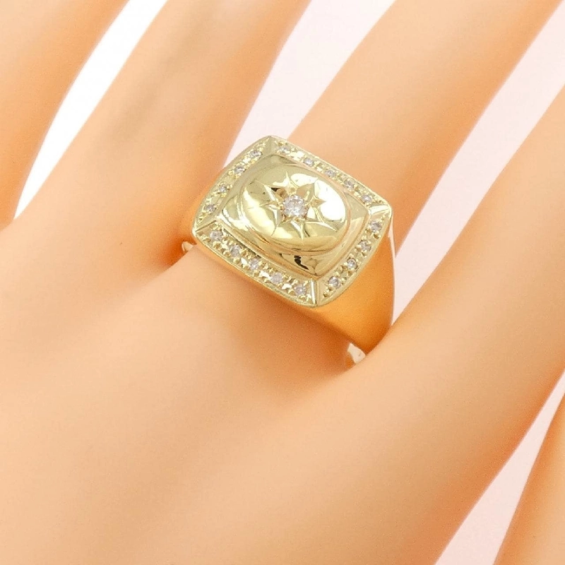 【Sản phẩm mới】Nhẫn kim cương K18YG 0.17CT 665732