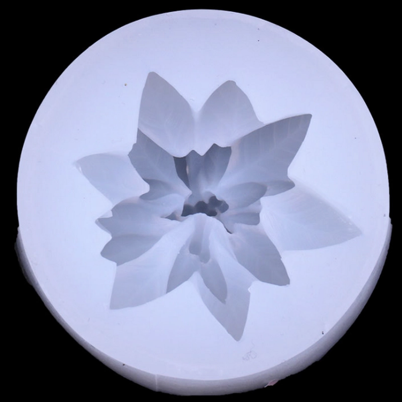 Khuôn silicon làm rau câu hoa trạng nguyên Noel giáng sinh loại 7 cm - Mã số 1116 338355