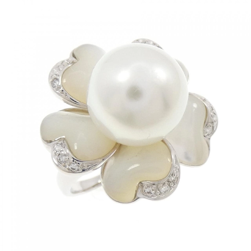 Nhẫn đá màu hoa K18WG - Hàng hiệu Authentic 851669