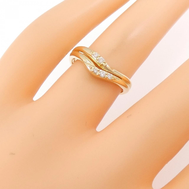 Nhẫn kim cương K18YG 0.05CT 670236