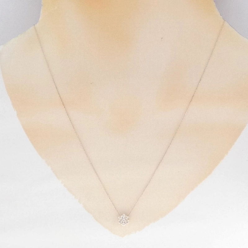 K18PG Hoa Kim Cương Dây Chuyền 0.30CT - Hàng hiệu Chính hãng 857180