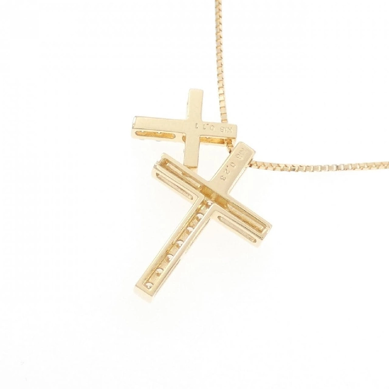 K18YG 2WAY Dây chuyền kim cương 0.23CT - Hàng hiệu Authentic 856722