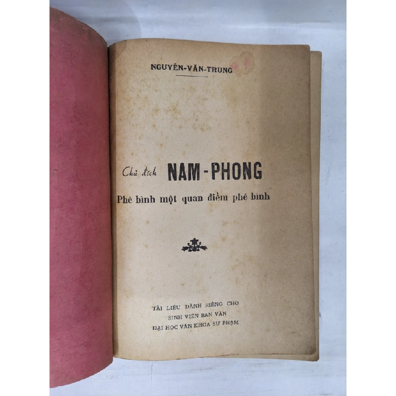 Chủ đích Nam Phong phê bình một quan điểm phê bình - Nguyễn Văn Trung 129819