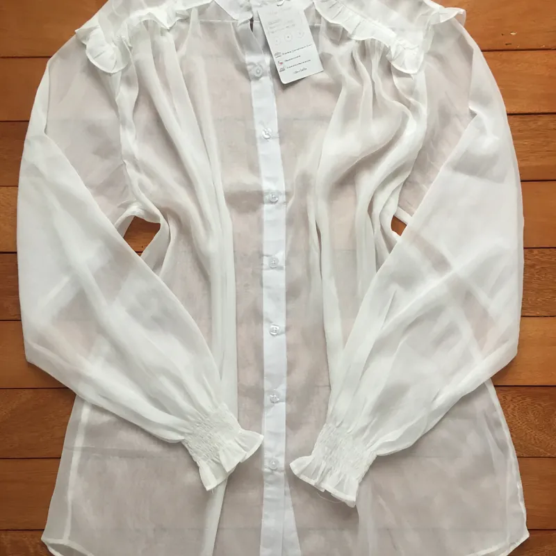 Newtag Áo sơ mi nữ xuyên thấu bling bling May Concept size M 713013