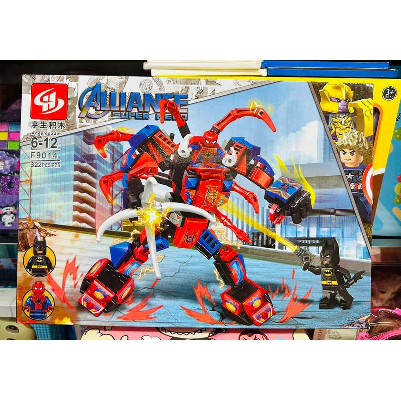 Đồ chơi lắp ráp F9014 Alliance Super Hero Spider man và Batman 270825