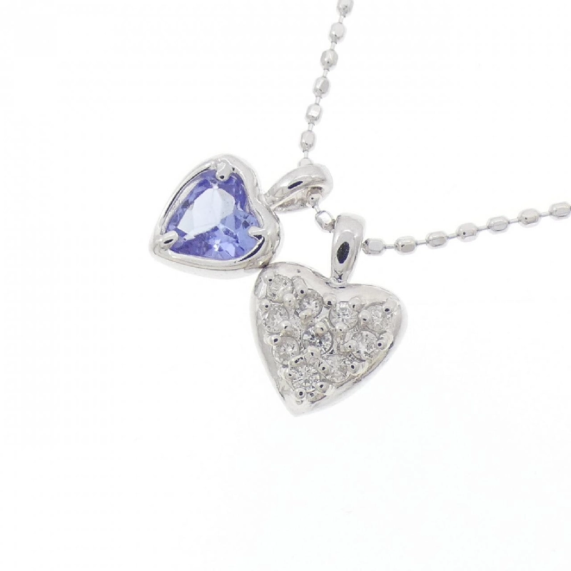K18WG Dây chuyền Tanzanite hình trái tim - Hàng hiệu Chính hãng 858785