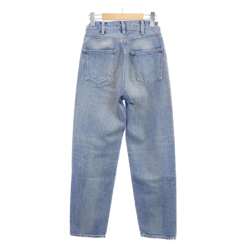 Quần jeans denim wash màu thép CELINE Margaret 2N814634R 646823