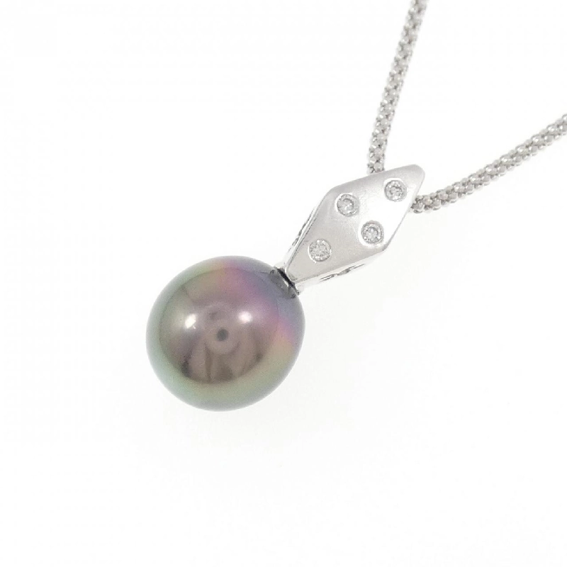 K18WG Ngọc trai đen dây chuyền - Hàng hiệu Authentic 856562