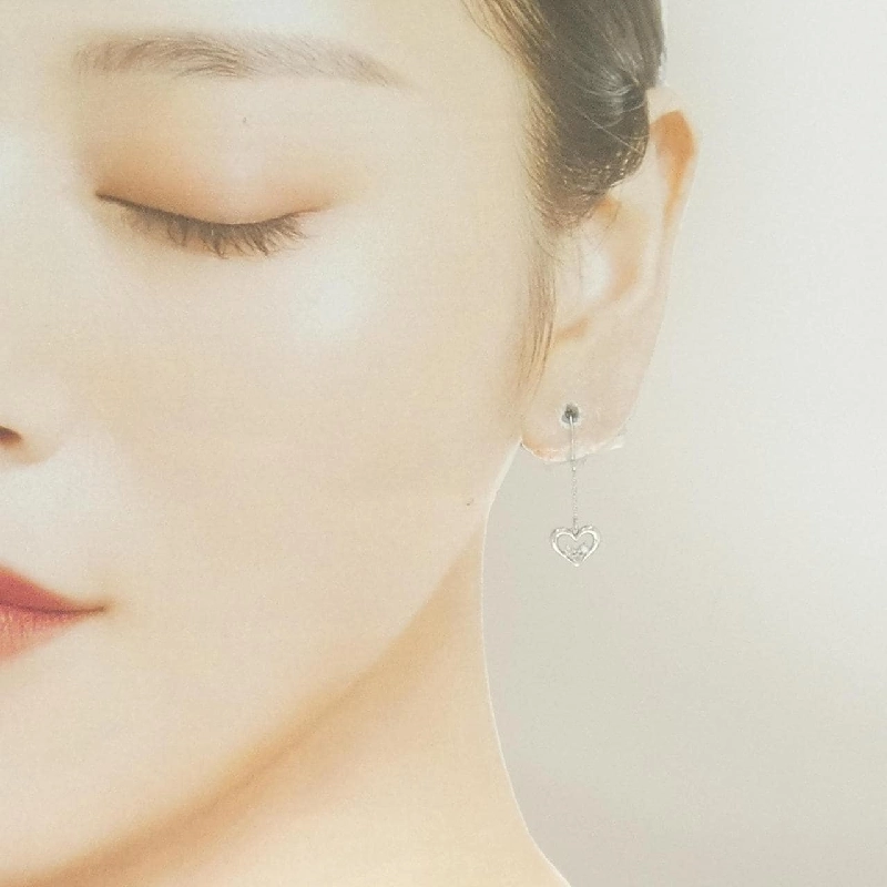 K10WG Bông tai hình trái tim kim cương 0.12CT - Hàng hiệu Chính hãng 862247