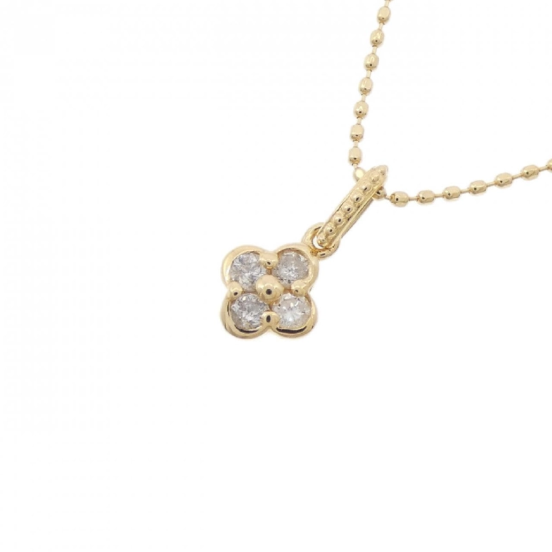 K18YG Hoa Tai Kim Cương Dây Chuyền 0.11CT - Hàng hiệu Chính hãng 866486