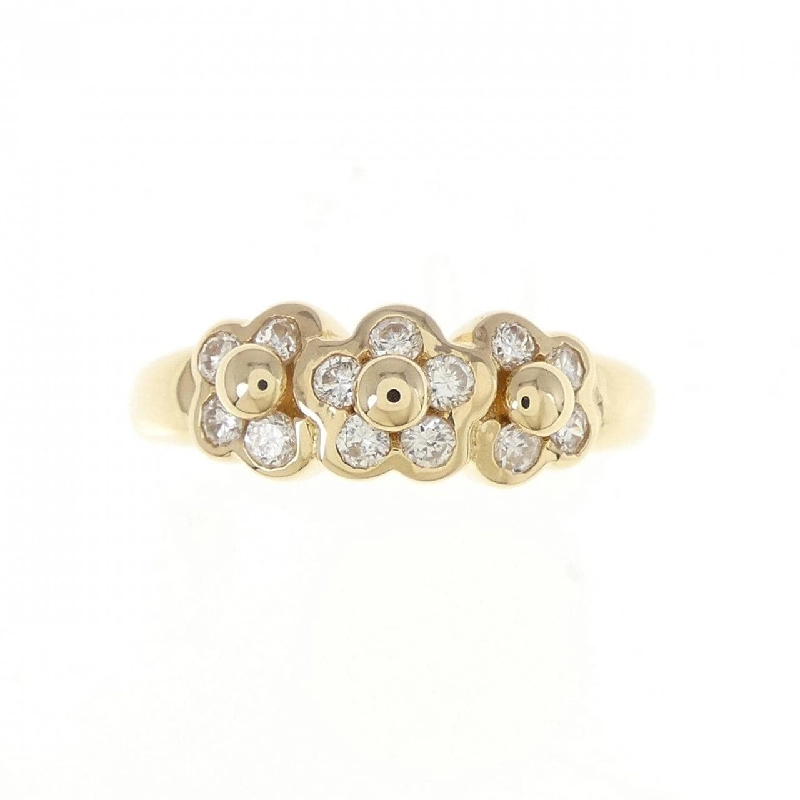 Nhẫn kim cương hoa K18YG 0.20CT 671821