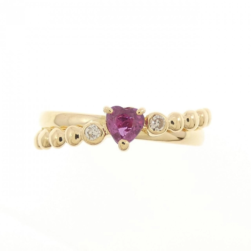 Nhẫn ruby hình trái tim K18YG 670135