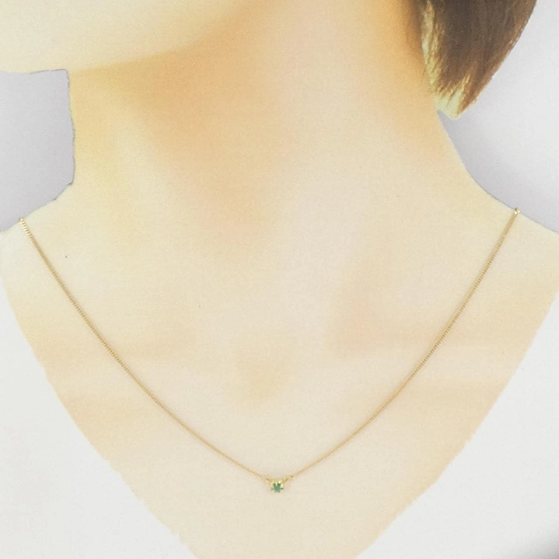 K18YG Emerald Necklace - Hàng hiệu Authentic 860346