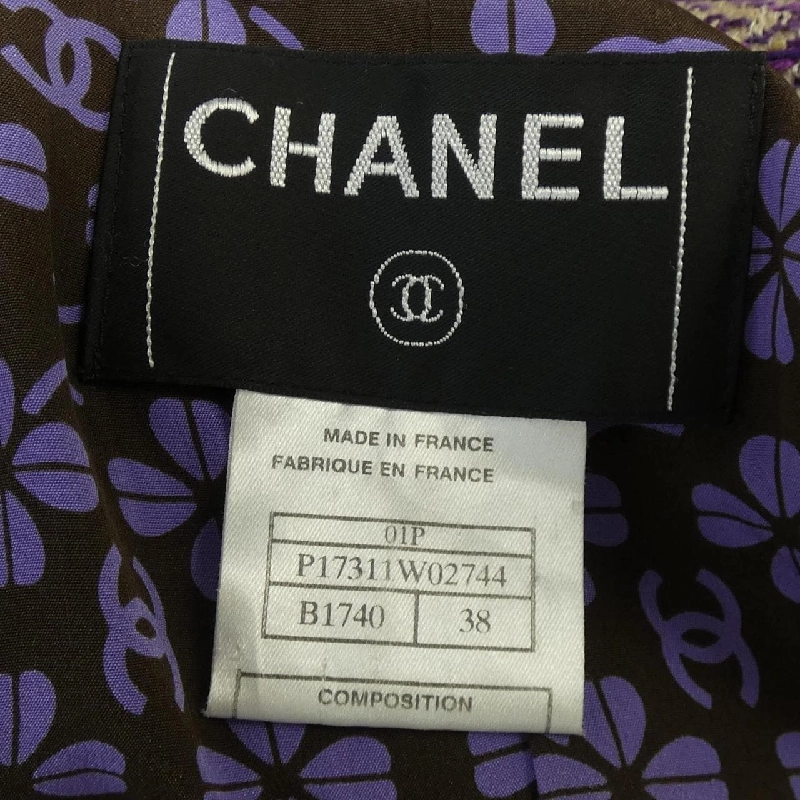 【Mã giảm giá】Áo khoác không cổ CHANEL 641387