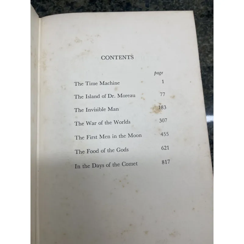 Seven science fiction novels of H.G. Wells hard cover 760411