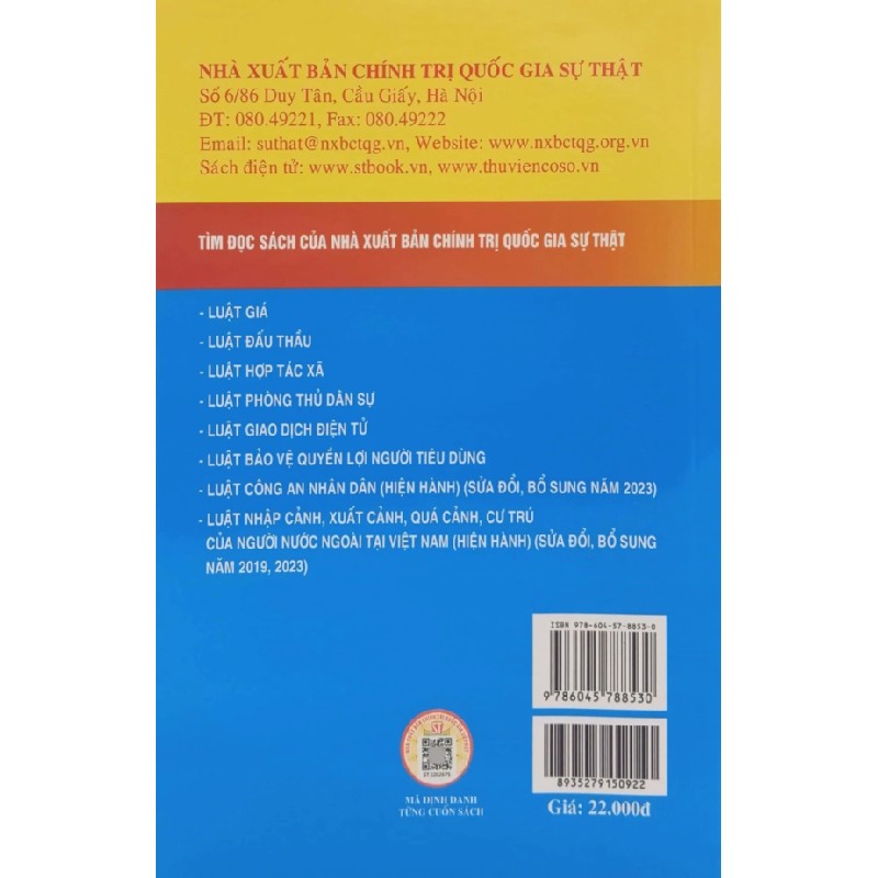 Luật Xuất Cảnh, Nhập Cảnh Của Công Dân Việt Nam (Hiện Hành) (Sửa Đổi, Bổ Sung Năm 2023) - Quốc Hội 189708