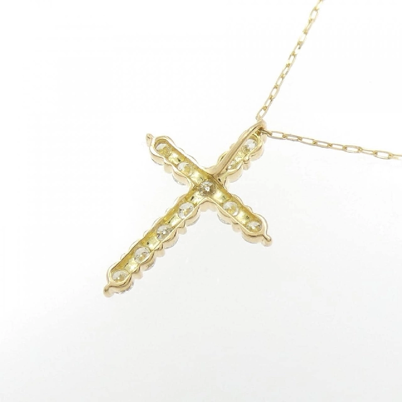 K18YG Dây chuyền kim cương chéo 0.25CT - Hàng hiệu Chính hãng 862842