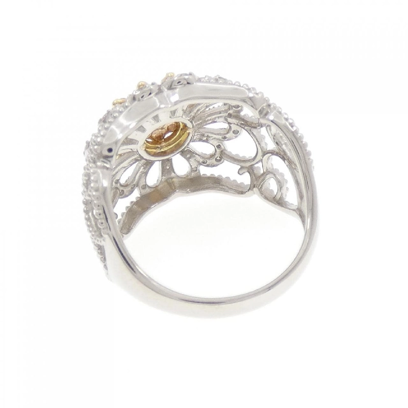 Nhẫn kim cương hoa K18YG/PT900/K18PG 0.70CT 668196