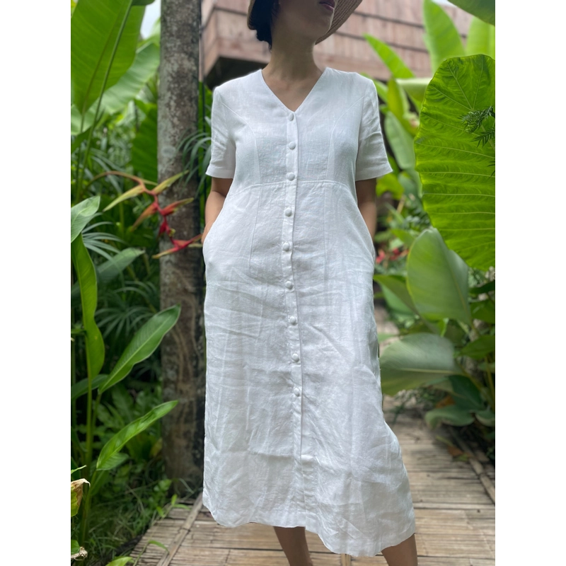 Đầm suông linen 524437