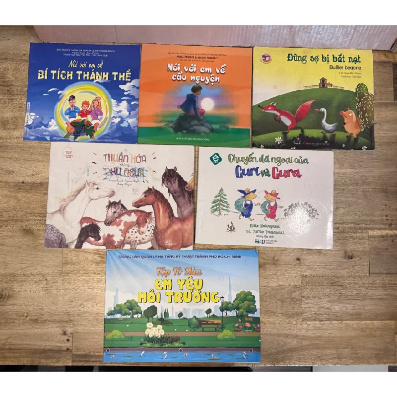 Combo 6 cuốn Tranh thiếu nhi, mới 60% SBM2108 342554