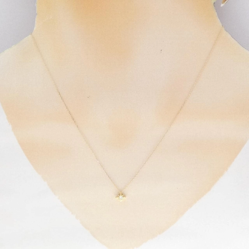 Dây chuyền kim cương K18YG 0.04CT - Hàng hiệu Authentic 858432