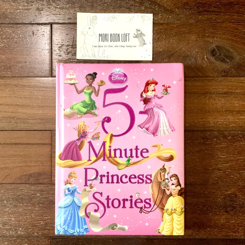 Sách ngoại văn 5-Minute Princess Stories, Used, Bìa xốp, Khổ Lớn, Minh họa gốc Disney 492667