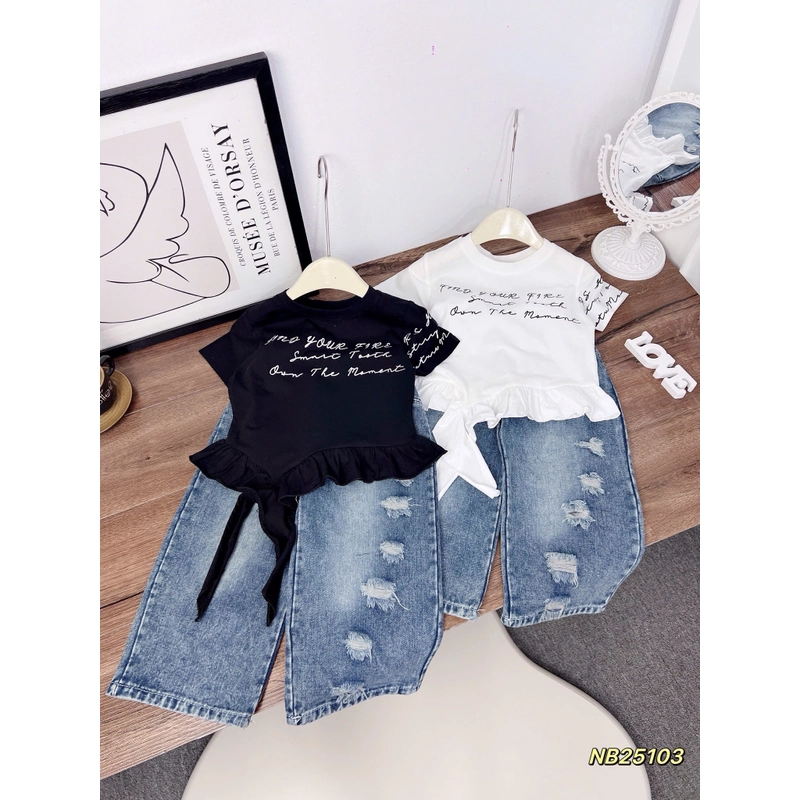 Set jean thun phù hợp đi chơi cho bé dưới 30kg 463235
