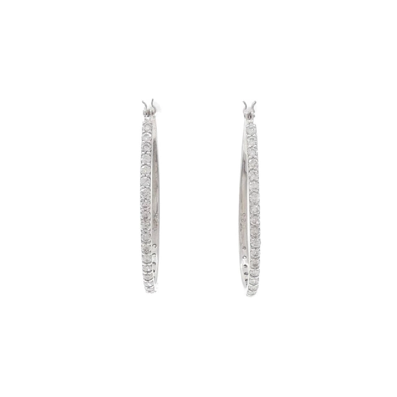 K18WG Bông tai kim cương 0.50CT - Hàng hiệu Chính hãng 874994