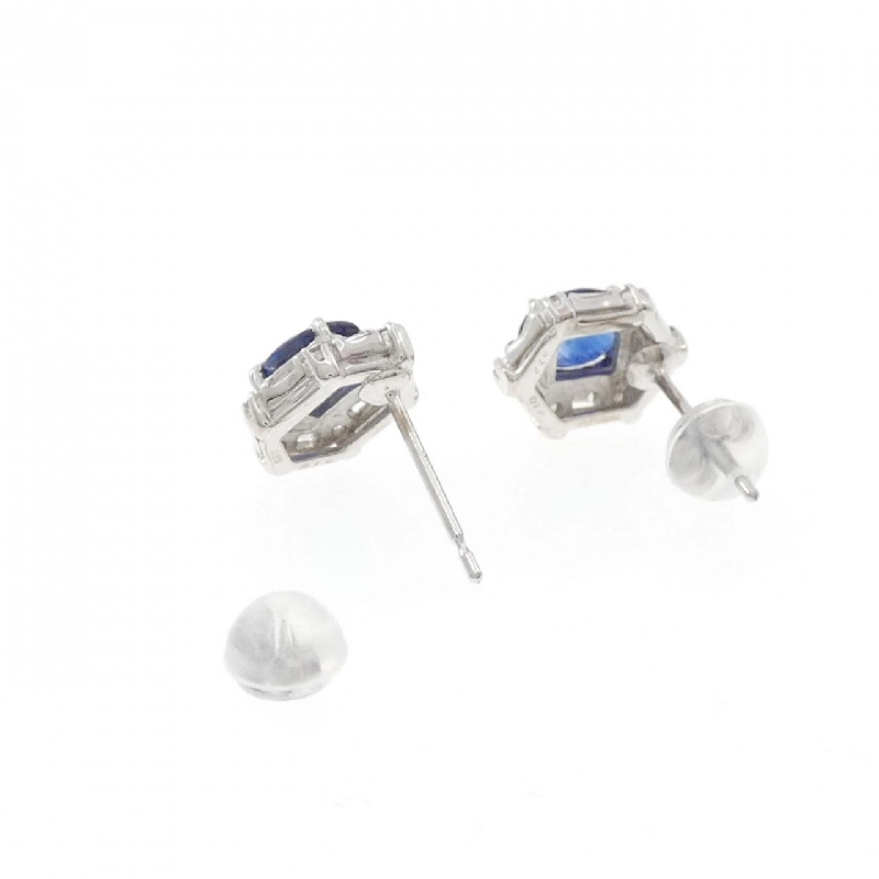 K18WG Sapphire Bông tai 1.31CT - Hàng hiệu Chính hãng 870433