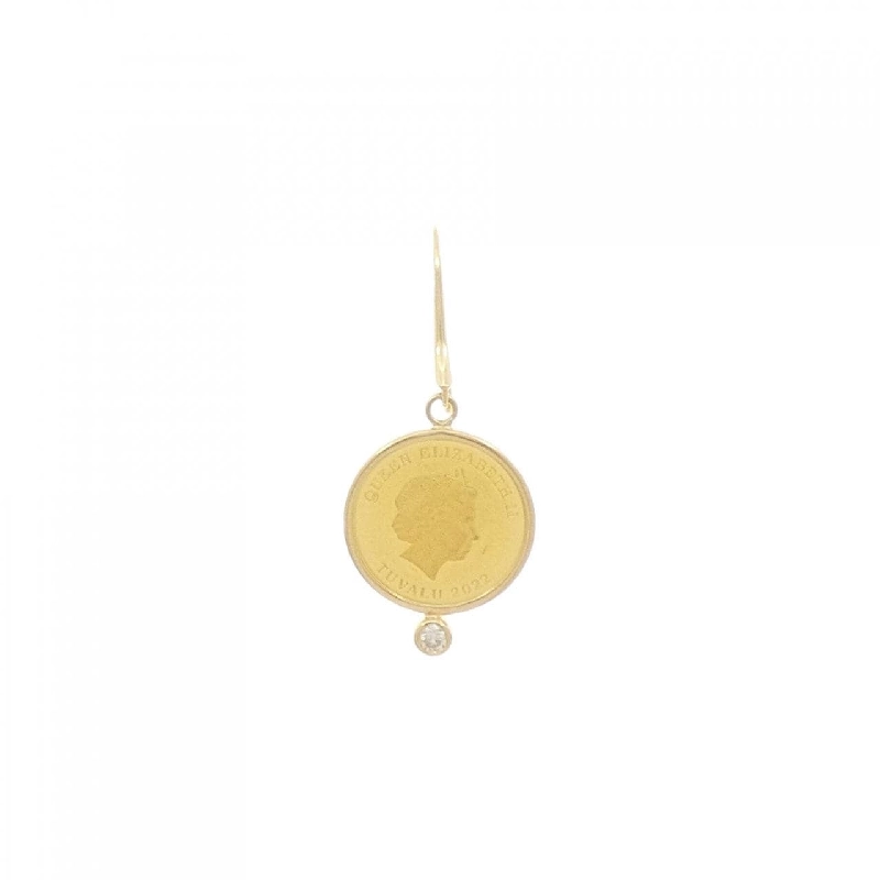 K18YG(枠) Bông tai kim cương 0.05CT một bên - Hàng hiệu Authentic 870898